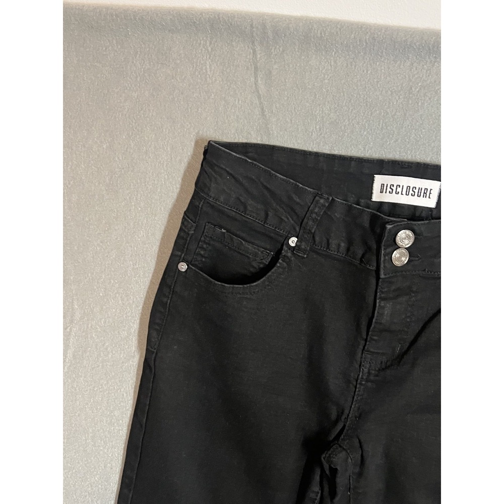 DISCLOSURE Women's Black Mid-Rise Kick Flare Jeans Size 13/31 Stretch Denim - Picture 2 of 9